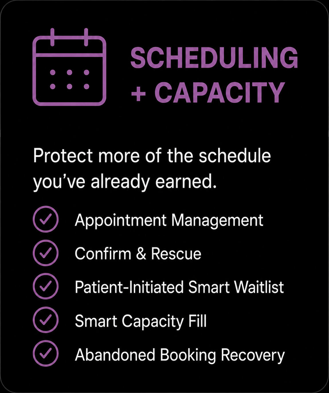 Scheduling and Capacity